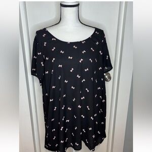Torrid Georgette Hi-Low Blouse Size 3X Pink Bow print